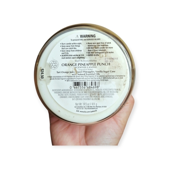 Bath & Body Works Orange, Pineapple Punch Fragrance Candle - Picture 4 of 4